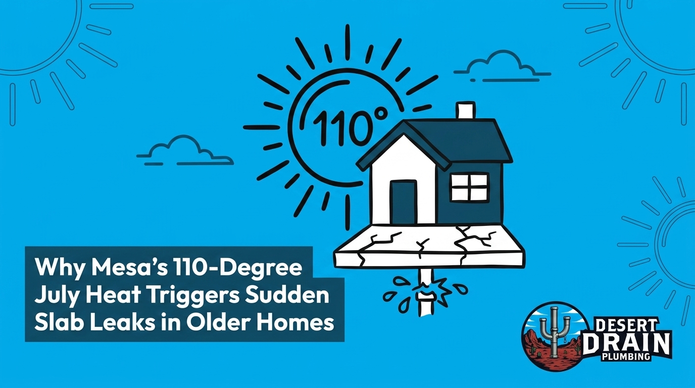 Why Mesa's 110-Degree July Heat Triggers Sudden Slab Leaks in Older Homes — featured image