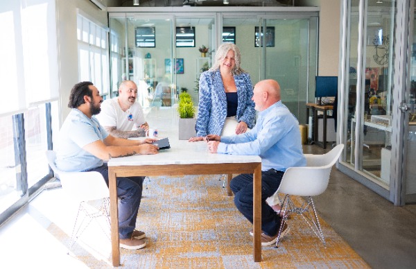 commercial plumbing team planning consultation meeting
